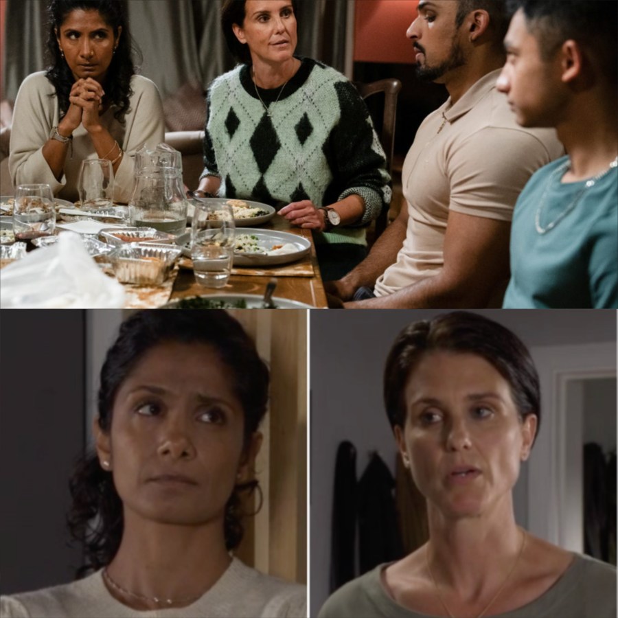 Eve grins while putting on her ring, but Suki’s face turns white – since Ravi is applauding sarcastically at the church entrance: “Is this a wedding or a funeral?” – film.purextop.com