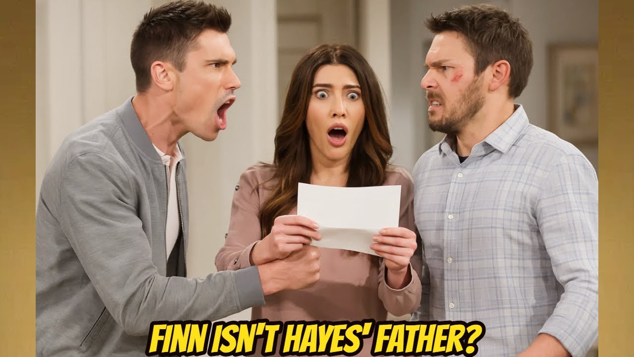 In a jaw-dropping twist that will leave you breathless, Steffy discovers the unthinkable: Finn isn’t Hayes’ father! The bone marrow test results have shattered her world, unveiling a secret entwined in love and betrayal. As the truth unravels, emotions ignite and hearts shatter. What does this mean for their family? The stakes are higher than ever, and the fallout promises to be explosive! Don’t miss a moment of this shocking revelation! Tune in NOW to witness the drama unfold!