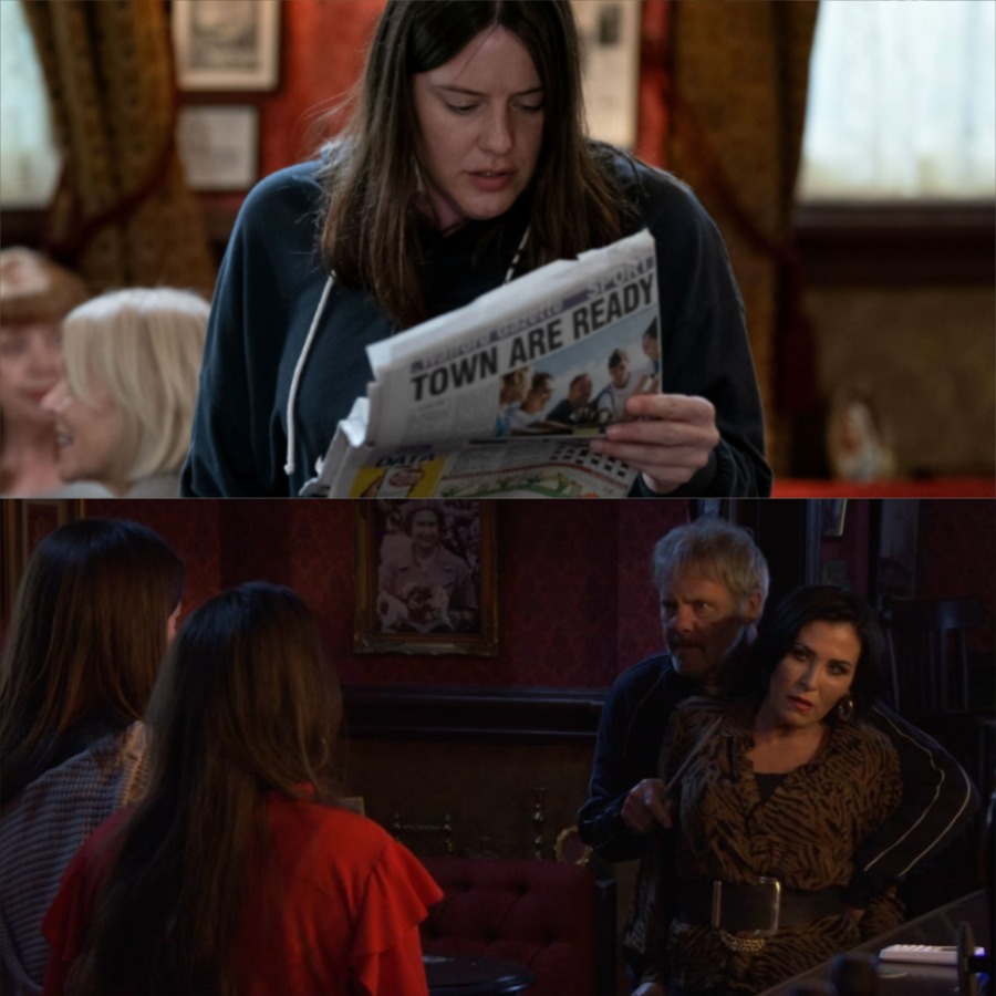 Upon entering The Vic, Stacey exclaimed: “Zoe killed Greg!” However, Zoe calmly replied: “No, you pushed him.” – film.purextop.com