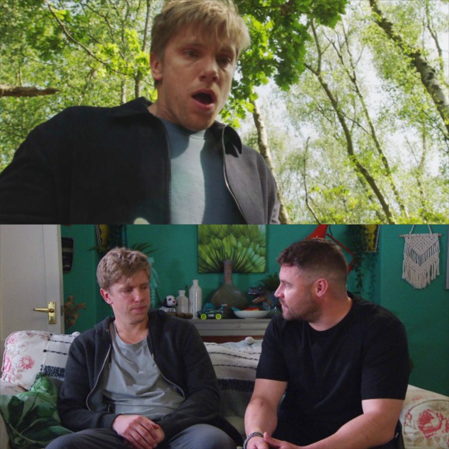 Emmerdale TRUTH: Kev and Robert are hiding a secret: they’re not really married at all, but partners in a scheme. Kev has been Robert’s informant, and now the time has come for Kev to help Robert expose everything! But what explosive information is Kev holding onto? –