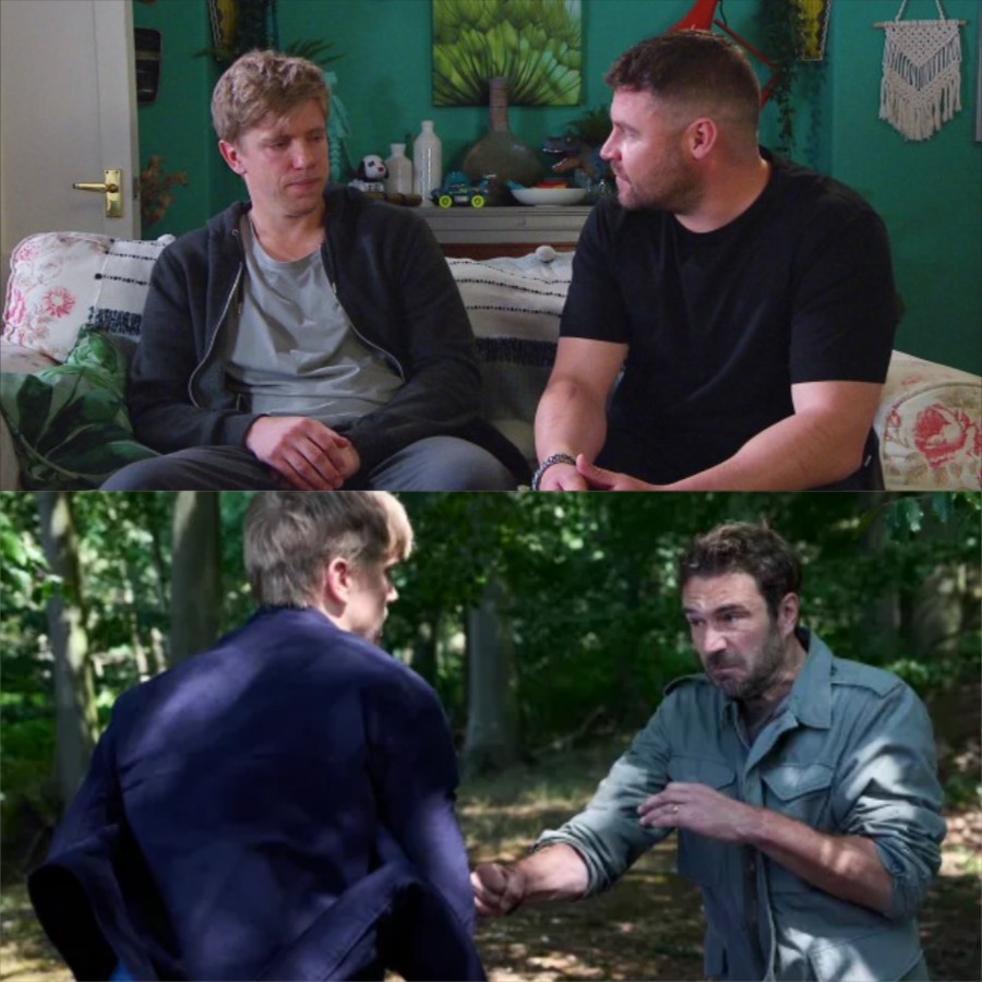 Kev plays his final card: forcing Robert to sign marriage papers in front of Aaron—the bitter moment that shatters Robron once and for all. –