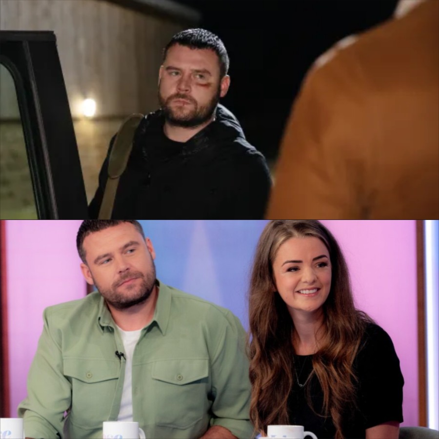 Overjoyed: Danny Miller (Aaron) shares news of welcoming his third child, though he admits he fears his career may collapse because of family responsibilities. –