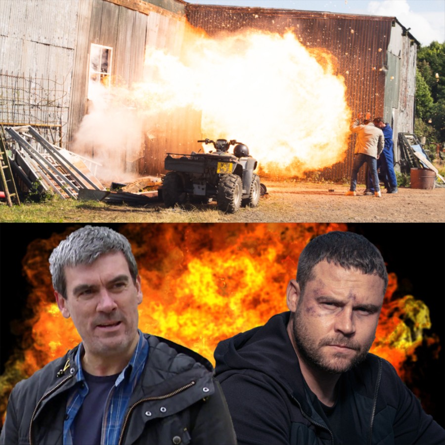 Cain sees John’s reflection in the mirror after the farm explosion — and the words “You owe me your life” echo through the smoke. –