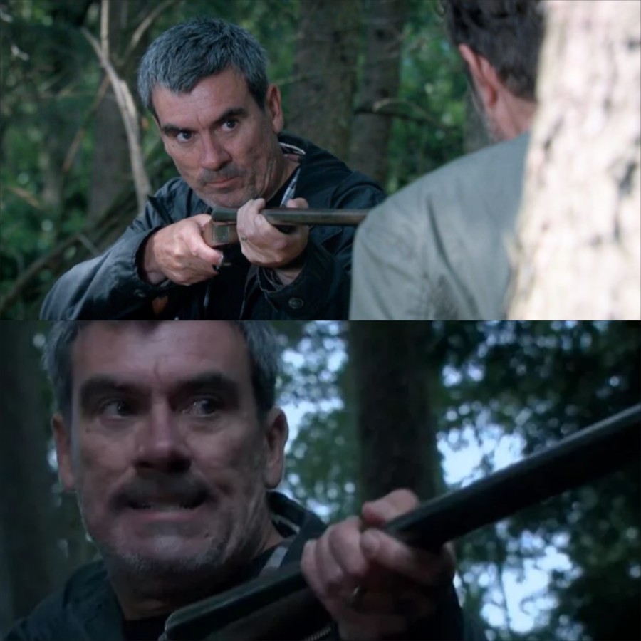 Cain faces off with John, but the clash ends in gunfire – and the person hit is not who anyone expected. –