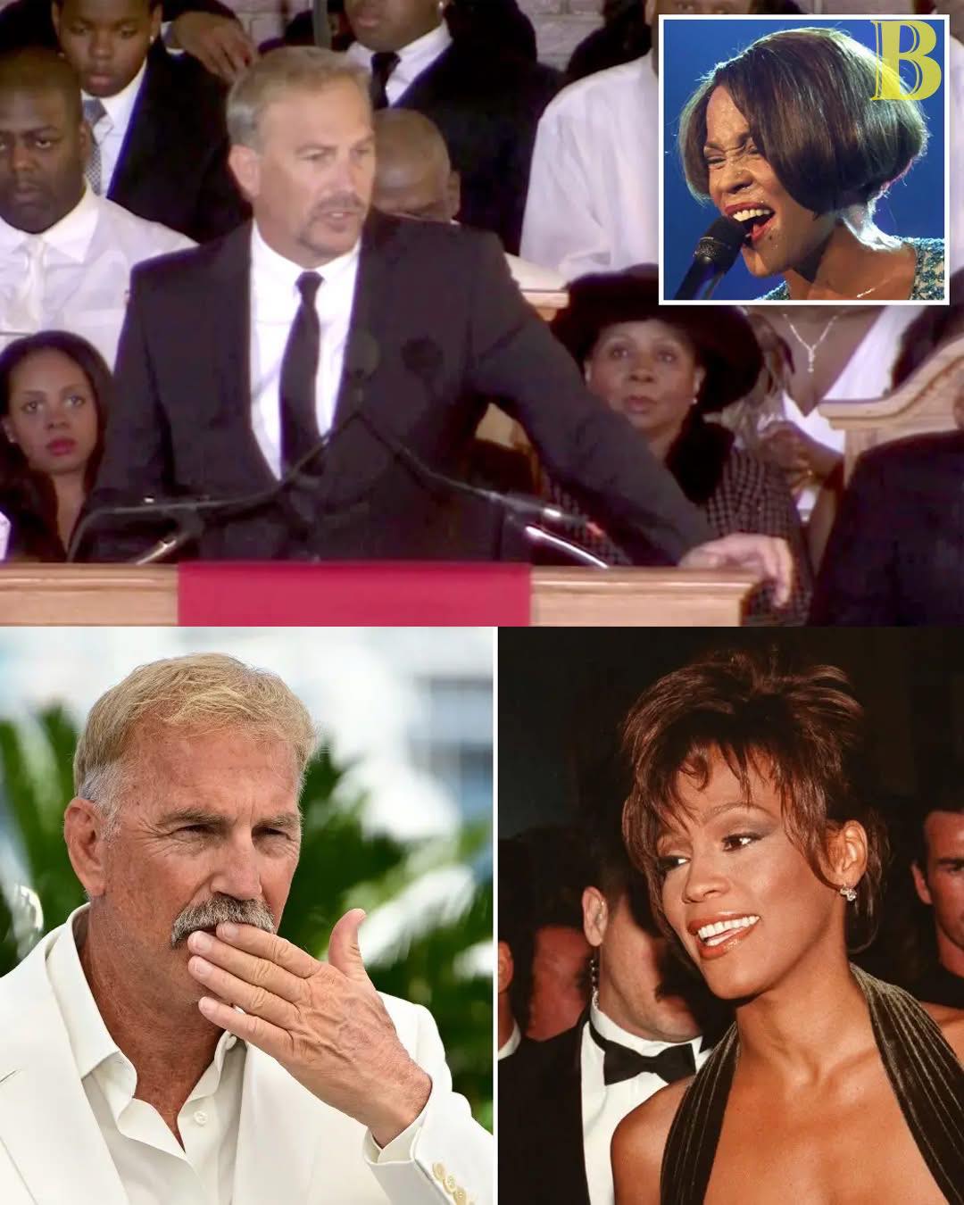 “Kevin Costner Stands Firm on Whitney Houston’s 17-Minute Eulogy: ‘I Was Her Imaginary Bodyguard’”