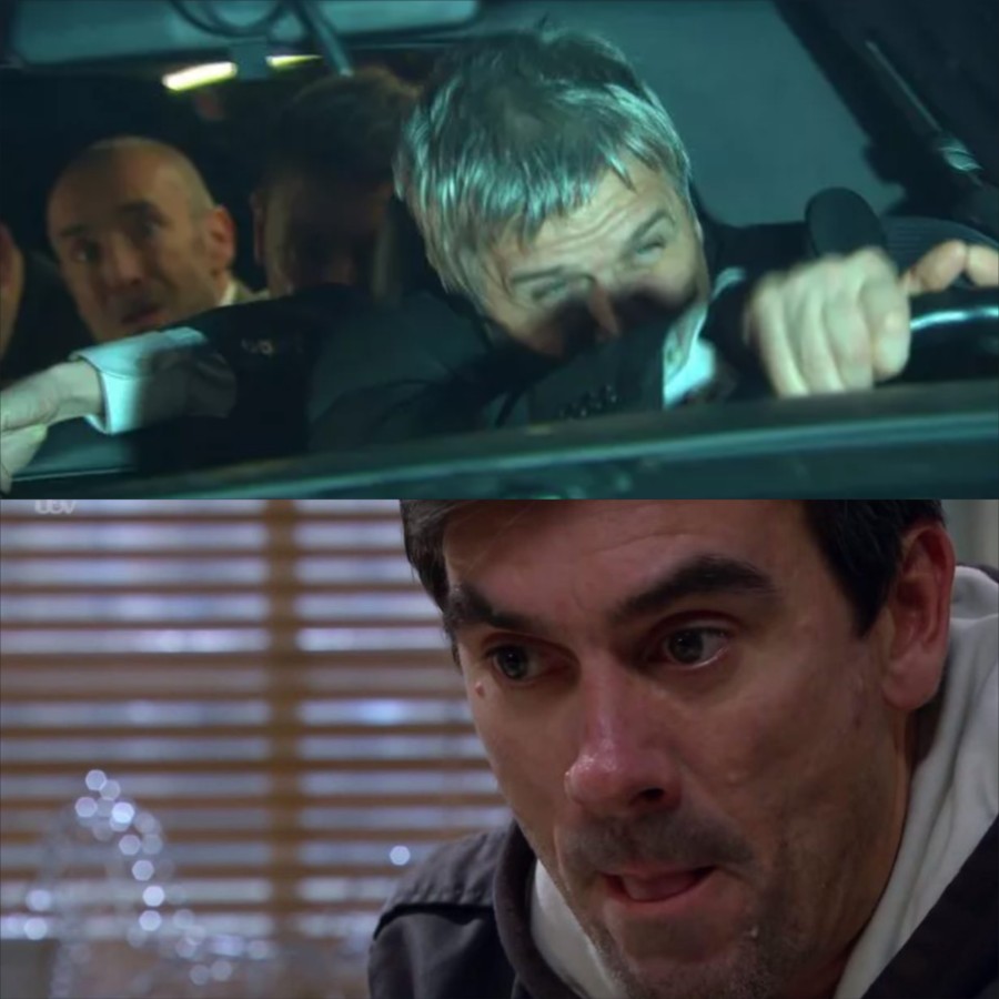 Cain gets a mysterious phone call: “The person driving… was not Joe.” — leading to suspicions of a body double conspiracy