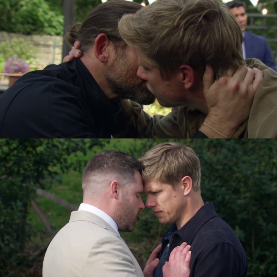 Aaron loses control, smashing the wedding photo of Kev and Robert — as Chas screams: “Don’t let the past kill you again!”