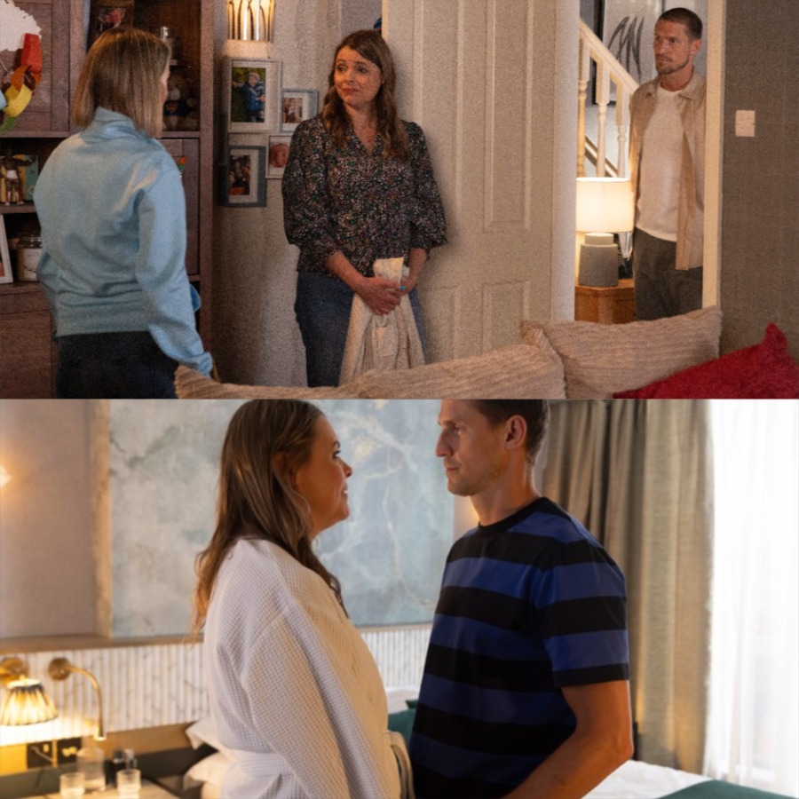 Coronation Street Surprise: Abi faints as Debbie inadvertently discovers Carl’s shirt in the Webster bedroom. When confronted by Debbie, Abi can only cry—the secret relationship is now exposed. – film.purextop.com