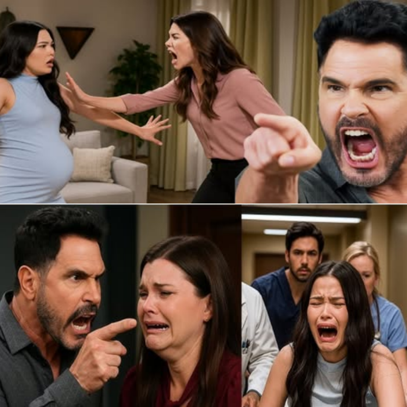 Steffy’s Deadly Shove Shatters Lives—Luna Loses Her Baby, Bill Unleashes a Rampage That Threatens Everyone!