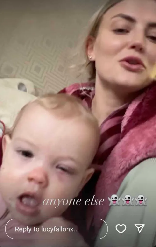 Lucy Fallon ‘cannot cope’ as she rushes baby to hospital after health scare