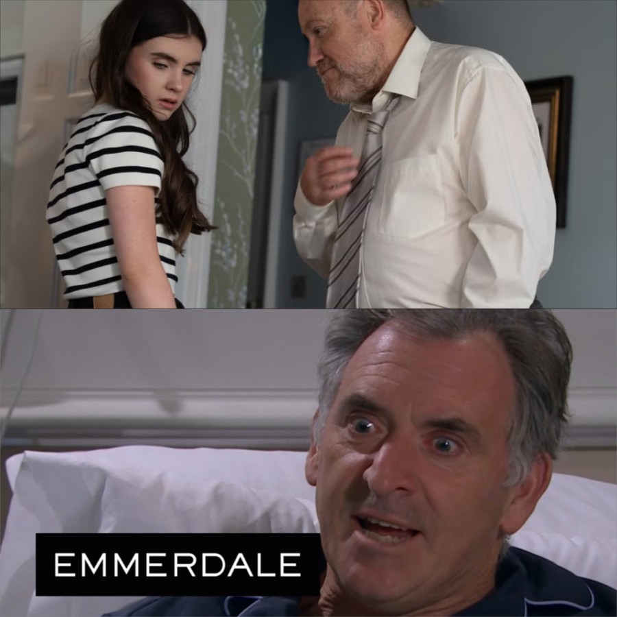 April informs Bob, “I am aware of the individual responsible for Lewis’s demise,” before collapsing at the entrance of the B&B. –