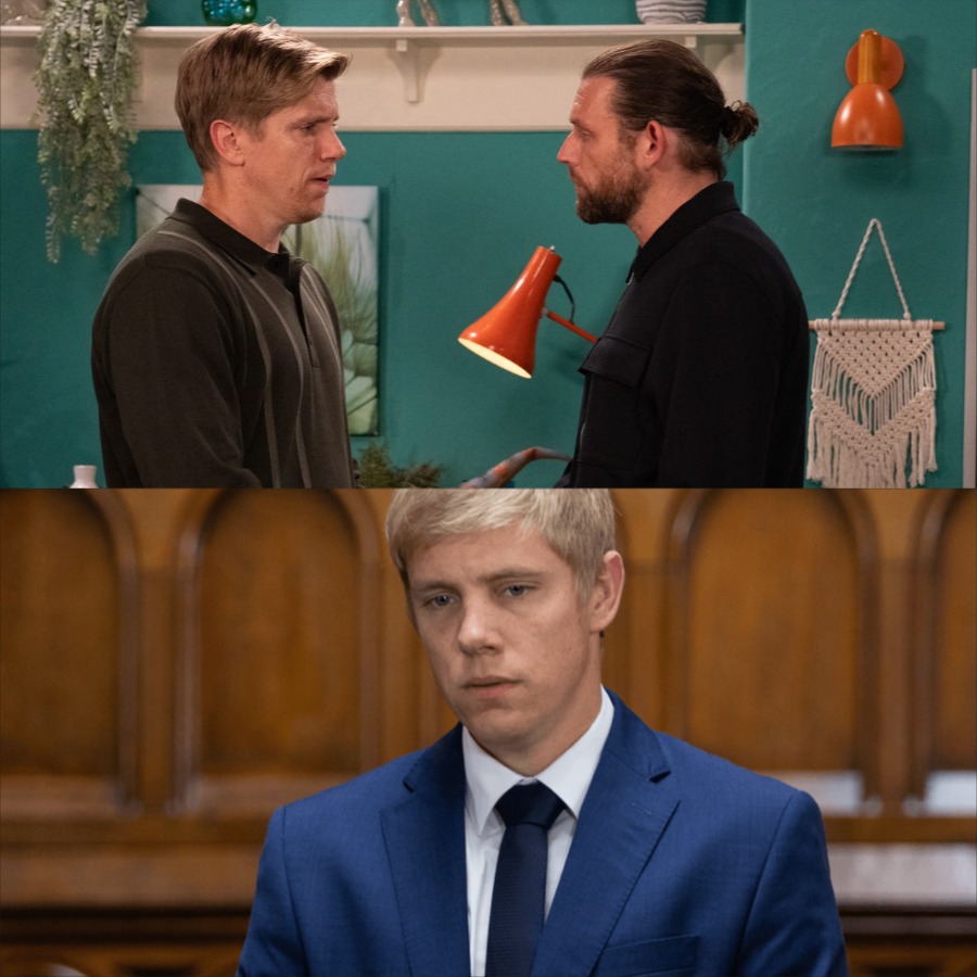 STUNNING: Robert Sugden stands on the edge of the prison roof whispering Aaron’s name — the ending scene leaves the nation breathless. –