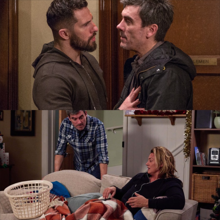 BREAKING: Ross Barton confesses to Cain Dingle that he knows who killed Celia — but he’ll only talk if Cain helps him take down the new drug boss.